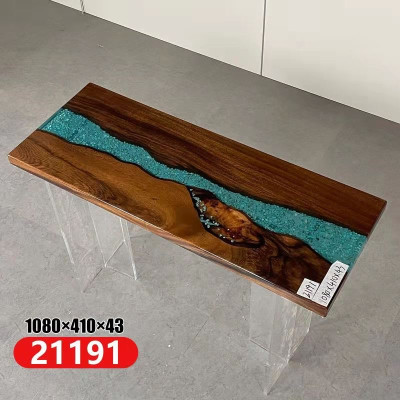 Consola de diseño Mesa Cómoda Mesa de centro Epoxi hecha a mano