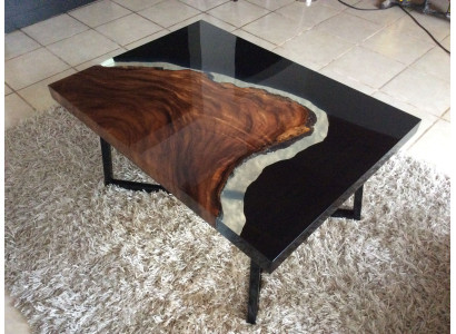 Mesa de centro River Table de resina epoxídica maciza Mesas 70x40 Mesa de río
