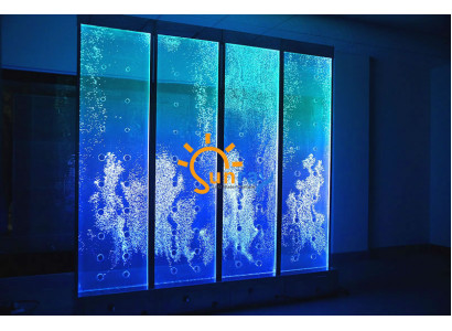 Moderna pared divisoria de agua, paredes de agua decorativas, pared de agua LED iluminada.