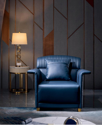 Conjunto moderno de sofás de cuero tapizados 2 piezas. Set 3+2 Plazas para sala de estar.