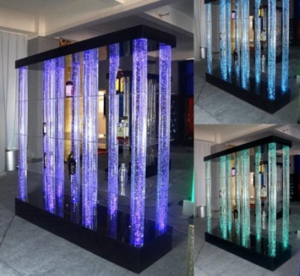 Estantería de venta estantes paredes de agua pared bar botellas paredes de agua