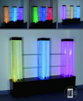 Agua Pared Pared Columna Tabique Estante Vitrina Paredes de agua LED