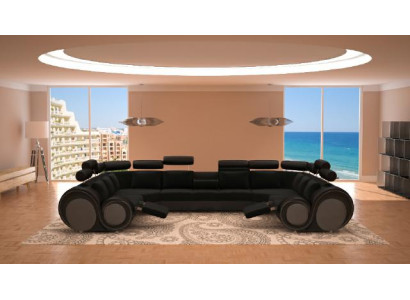 Diseñador XXL Sofá de salón, sofá, conjunto de tapicería de sofá esquinero Textil Tejido Nuevo