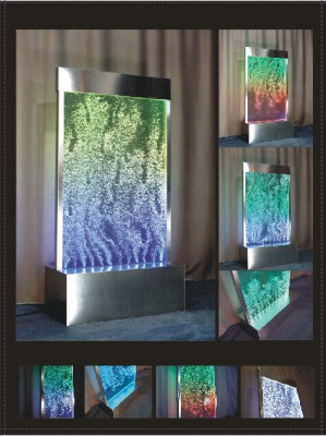 Panel de pared LED con pared de agua, burbujas de agua, decorativo, moderno.