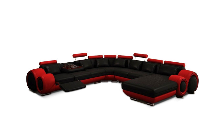 Sofá de cuero Sofá Salón Sofá de esquina Juego de sofás de esquina Diseño Moderno Sofá A1163B