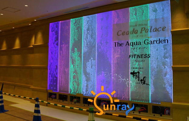Pared separadora, estante, armario, pared de agua, columna, paredes LED 60x240, paredes de agua Waterwall.