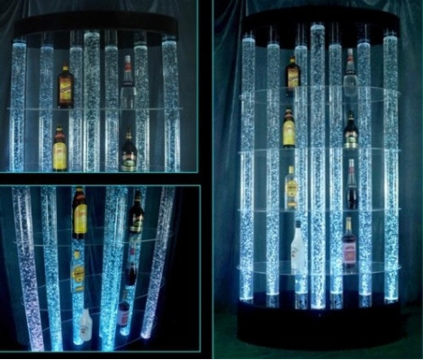 Columna LED pared de agua Bar estante de columnas de agua mostrador diseñador