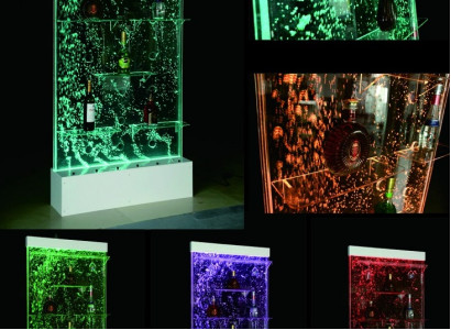 Barra de luces, estante, armario, columna, paredes, pared divisoria, pared de agua, muro de agua.