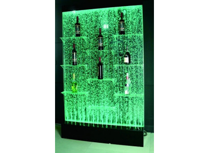 Iluminado estantes de LED diseño pared de agua barra estante columna de agua columnas de agua