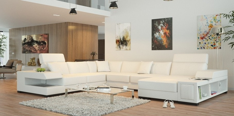 Muebles de sala de estar Sofá esquinero moderno en forma de U Diseño elegante para su hogar