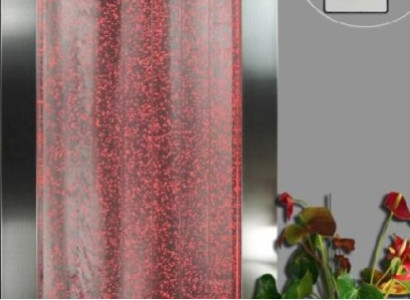 Barra de agua de luz, columna de repisa de bar.