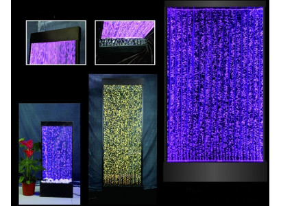Panel de pared de pared de agua con burbujas de agua LED pared de agua diseñada