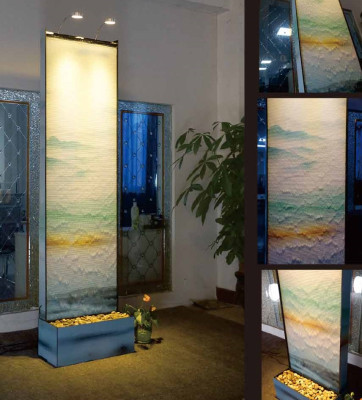 Tabique de pared de agua de columna de pared Waterwall LED 60x210cm Waterwalls