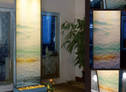 Tabique de pared de agua de columna de pared Waterwall LED 60x210cm Waterwalls