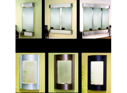 Diseño de pared de agua LED, columnas de agua, cascada, marco de imagen 56*117.