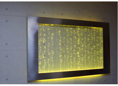 Liderar diseño de pared de agua columnas de agua cascada imagen de pared acuario.