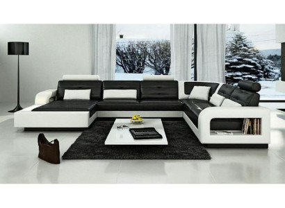 Sofá de cuero con USB Sofá de cuero Sofá cama Conjunto de sofás Sala de estar Sofá esquinero