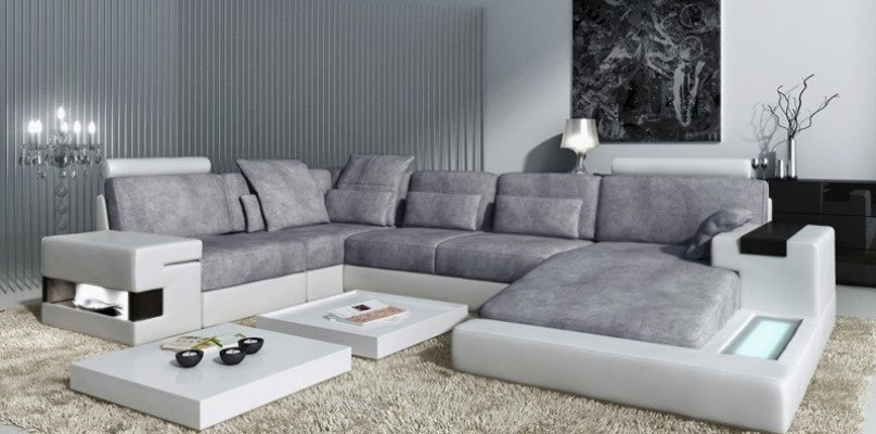 Sofá textil con USB, tapizado en esquina, conjunto de salón, sofá de diseño de sofá de cuero.