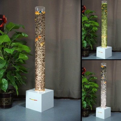 Columna de agua LED de 150 cm, decoración de pared de agua, lámpara de columna de agua.