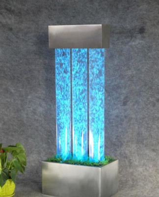 Columna de agua Pared de agua Fuente Iluminación LED Juego de agua Columna de agua Columnas