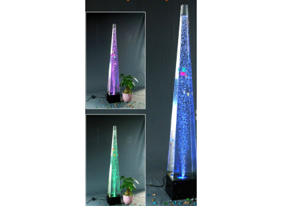 Columna de agua de 146 cm, pared de agua, columnas de pared separadoras iluminadas con LED
