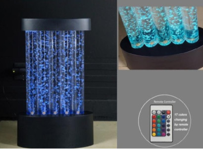 Barra de agua con estantes de pared con columna de agua Iluminada para barra de cócteles diseñador