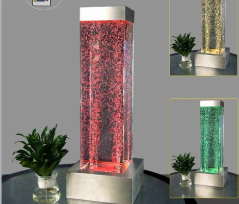 Columna de agua 20x80cm, columna de agua, pared divisoria con LED.