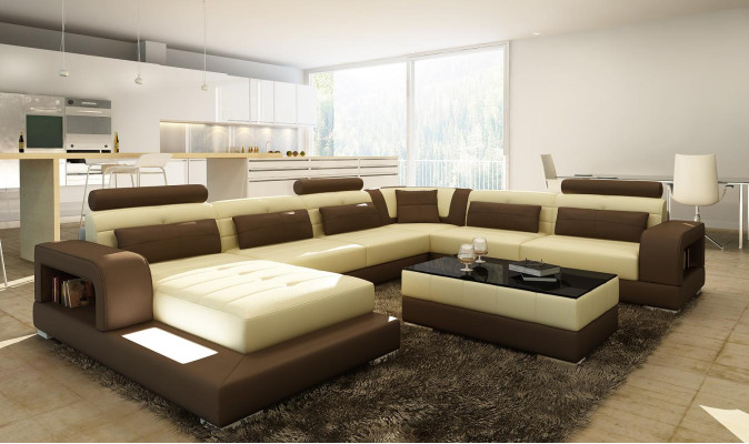 Comfort and style with our Modern XXL U-Shape sofa for the living room.