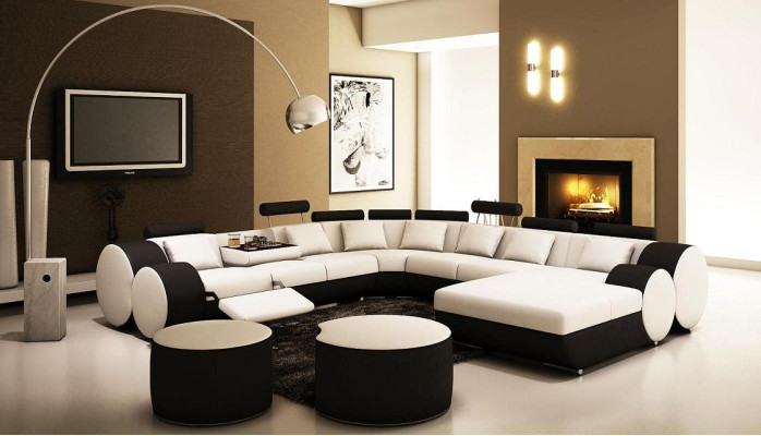 SOFÁ DE CUERO DE DISEÑADOR XXL CONJUNTO DE SALA DE ESTAR BIG SOFA SOFÁ ESQUINERO SOFÁ NUEVO