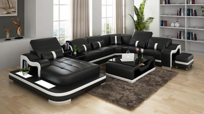 XXL conjunto de salón modular esquinero sofá tapizado esquina sofá esquinero tapizado asiento esquina.