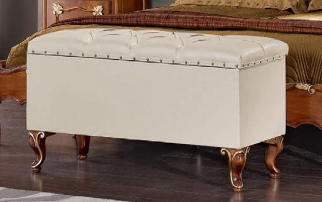 Dormitorio Juego completo Cama 2x Mesita de noche Cómoda Espejo Sillón 6 piezas Italia