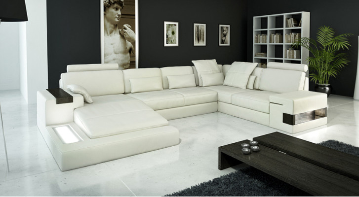 Sofá de sala de estar en forma de U, sofá en forma de U, juego de sofás Bellini, sofá de esquina.