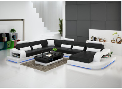 Sofá de cuero sofá sofá de esquina sofá de esquina conjunto diseño sofá moderno G8005 nuevo