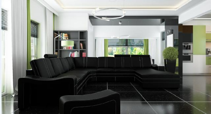 XXL sofá de cuero con USB conjunto de cuero, conjunto de sala, sofá esquinero nuevo, conjunto de sofá FRANCO.