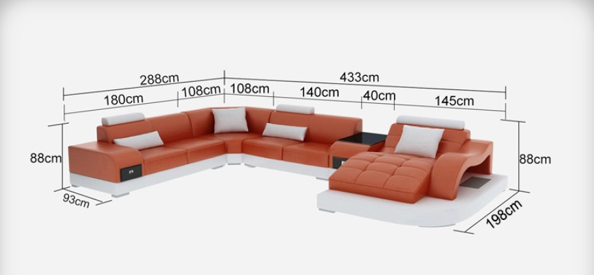Sofá de cuero moderno sofá conjunto de diseño de decoración de esquina de sofá de esquina