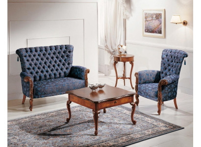 Sofá italiano 2 sillones mesa de café mesa auxiliar conjunto de lujo de 4 piezas