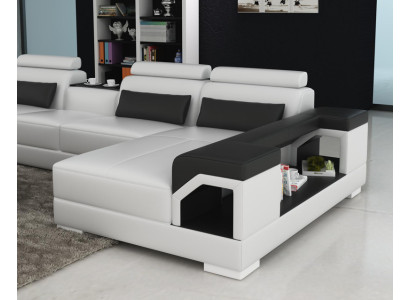 Sofá de cuero sofá paisaje de vida esquina sofá esquina juego de muebles diseño moderno sofá G8010 nuevo