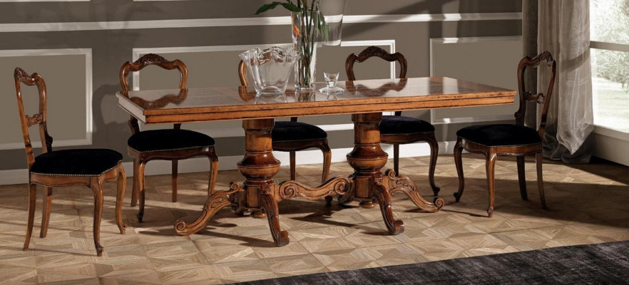 Mesa de comedor de lujo en madera maciza muebles Italia Mesas de comedor