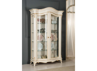 Vitrina de cristal Gabinete Vitrina Sala de estar Madera Credenza Muebles italianos Estante