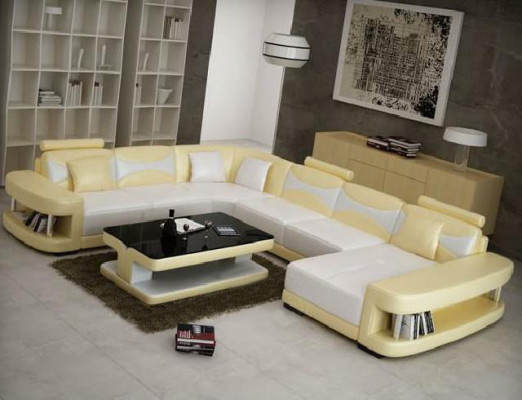 Sofá esquinero con sistema de asientos, esquina, sofá, sofá, conjunto de muebles tapizados XXL Big.