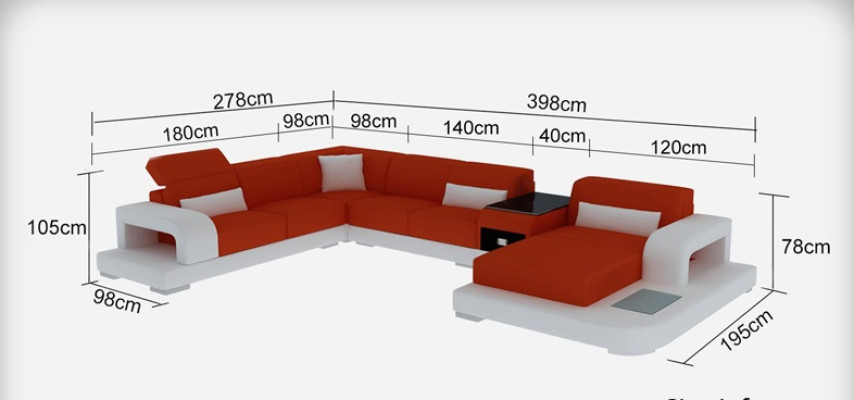 Sofá de cuero Sofá de esquina Sofá de diseño de salón Sofá de esquina Conjunto de sofás modernos G8006