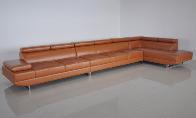 Sofá XXL Loung Dream para sala de estar con cojines, conjunto de asientos, paisaje de sala de estar, esquina de cuero +USB