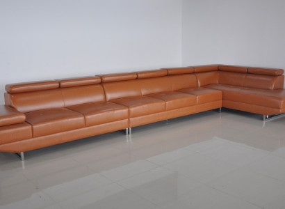 Sofá XXL Loung Dream para sala de estar con cojines, conjunto de asientos, paisaje de sala de estar, esquina de cuero +USB