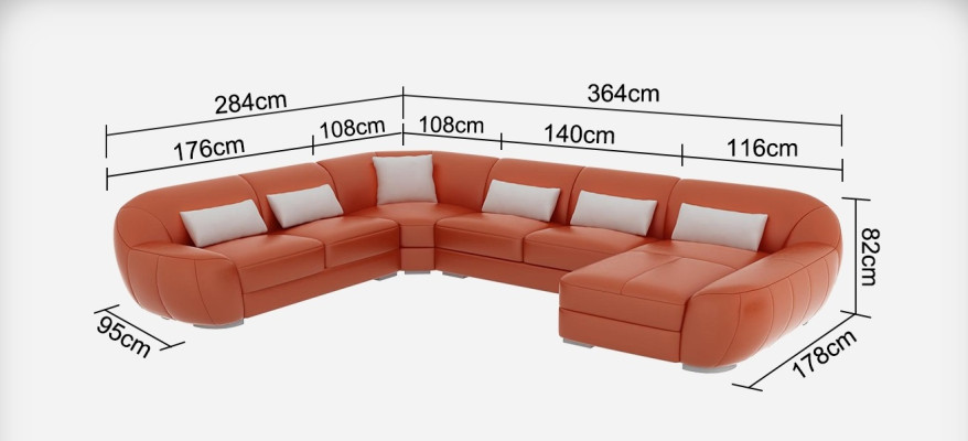 Diseño de sofá de esquina de cuero moderno, conjunto de muebles, esquina de sofá, nuevo sofá de esquina gris con USB