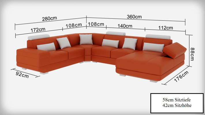 Sofá de cuero Conjunto de sofás de salón Sofá de esquina Juego de sofás de esquina Diseño Sofá moderno Beige USB