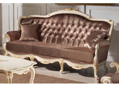 Estilo italiano - Sofá de tres plazas tela sofá de tela sofá de tela sofá de tres plazas.