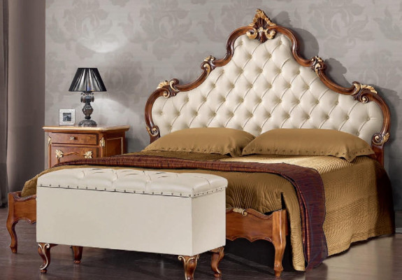 Muebles de cama Cama doble Chesterfield Muebles de dormitorio Camas Muebles Italia Nuevo