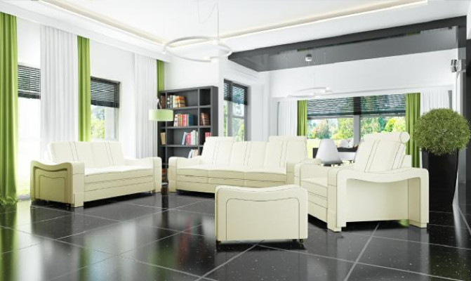 Sofá de cuero sofá de diseño Sofá conjunto de sofás 3+2+1 con USB Sofá conjunto de tapicería