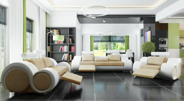 Conjunto de sofás, sofá tapizado, sofá de cuero, conjunto de muebles para sala de estar 3+2+1 textil BER