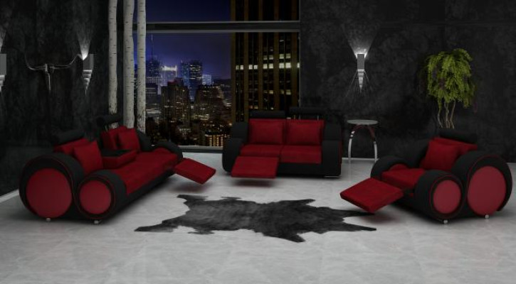 Conjunto de sofás, sofá tapizado, sofá de cuero, conjunto de muebles para sala de estar 3+2+1 textil BER